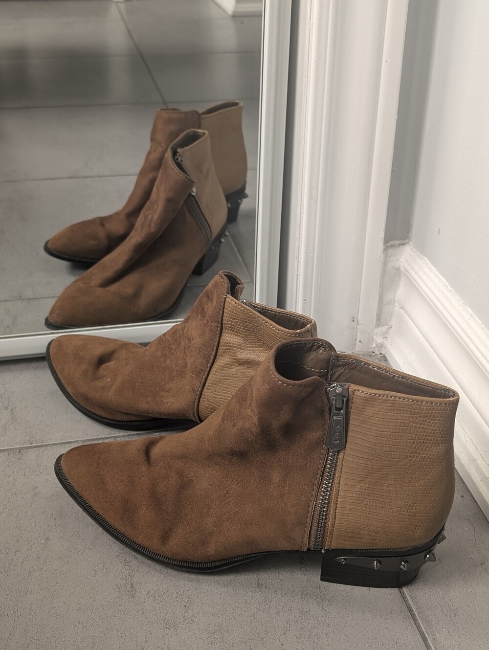 Circus by Sam Edelman Women's Brown Suede Ankle Boots